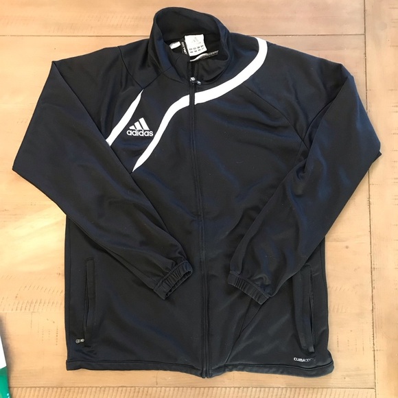 Adidas Black Zipper Climacool Track Jacket - size M - Picture 1 of 12